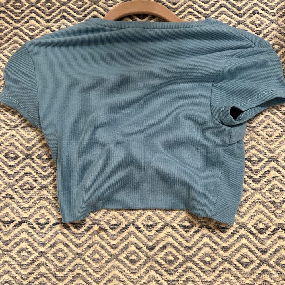 Blue crop tee